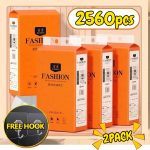 Wall Mount 4-Ply Facial Tissues 2 Pack with Free Hooks