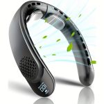 Upgraded Portable Neck Fan with LED Display & 3 Speeds - Image 4