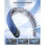 Upgraded Portable Neck Fan with LED Display & 3 Speeds