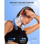 Upgraded Portable Neck Fan with LED Display & 3 Speeds - Image 5
