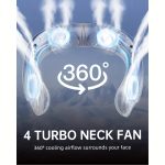 Upgraded Portable Neck Fan with LED Display & 3 Speeds - Image 2