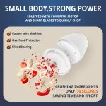 Compact Cordless Electric Chopper 350ML, Multi-use Food Grinder for Home Kitchen - Image 4