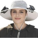 Solar Fan Hat, USB Rechargeable Wide Brim Sun Hat - Gambar 4
