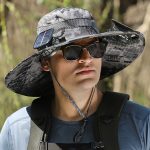 Solar Fan Hat, USB Rechargeable Wide Brim Sun Hat - Gambar 2
