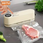 HOTU 1pc 1200Mah Portable Multi-Function Automatic Food Sealer Machine with Snack Sealing System, External Suction And Inflation Function - Rechargeable USB Vacuum Sealer for Kitchen And Outdoor Picnics - Image 8