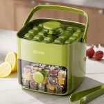 Portable Double Layer Ice Tray, Easy Pop Out Ice Mold for Summer Drinks