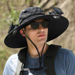 Solar Fan Hat, USB Rechargeable Wide Brim Sun Hat