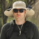 Solar Fan Hat, USB Rechargeable Wide Brim Sun Hat - Gambar 13
