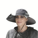 Solar Fan Hat, USB Rechargeable Wide Brim Sun Hat - Gambar 6