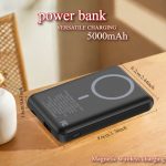 5000mAh Mini Magnetic Wireless Power Bank, 5W Wireless 10W Wired USB-C Charger for iPhone & Android | MY Local Warehouse - Image 3