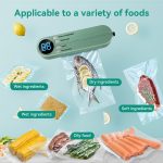 HOTU 1pc 1200Mah Portable Multi-Function Automatic Food Sealer Machine with Snack Sealing System, External Suction And Inflation Function - Rechargeable USB Vacuum Sealer for Kitchen And Outdoor Picnics - Image 9