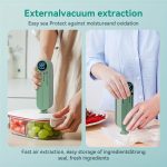 HOTU 1pc 1200Mah Portable Multi-Function Automatic Food Sealer Machine with Snack Sealing System, External Suction And Inflation Function - Rechargeable USB Vacuum Sealer for Kitchen And Outdoor Picnics - Image 4