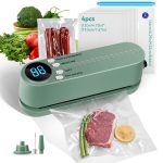 HOTU 1pc 1200Mah Portable Multi-Function Automatic Food Sealer Machine with Snack Sealing System, External Suction And Inflation Function - Rechargeable USB Vacuum Sealer for Kitchen And Outdoor Picnics - Image 7