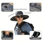 Solar Fan Hat, USB Rechargeable Wide Brim Sun Hat - Gambar 5