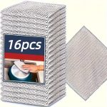 16Pcs Stainless Steel Cleaning Cloth, Reusable Durable Kitchen Dish Washing Pads